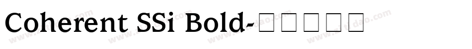 Coherent SSi Bold字体转换
